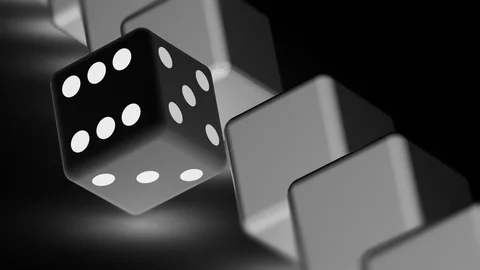 The dice. Looping footage has 4K resolution. Prores 4444. 3D Illustration. Stock Footage 102730809