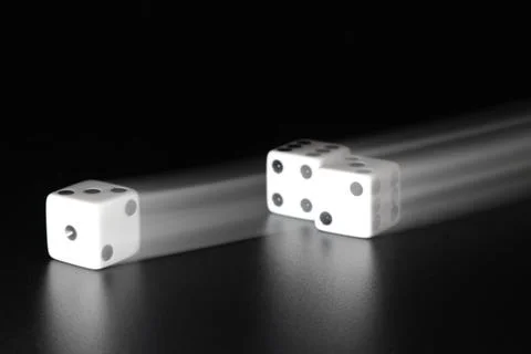 Dice with motion blur Stock Photos