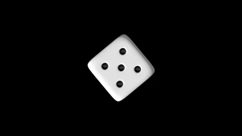 Dice Moving Quickly Through Numbers 1 to 6 Stock Footage 250324500