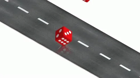 Dice ob the road Stock Footage 11883275