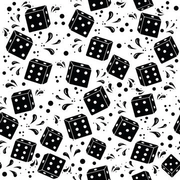 Dice pattern, color vector illustration Stock Illustration
