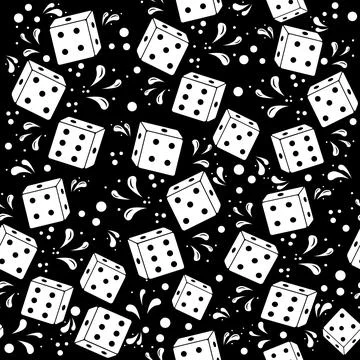 Dice pattern, color vector illustration Stock Illustration