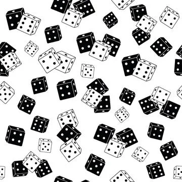 Dice pattern, color vector illustration Stock Illustration