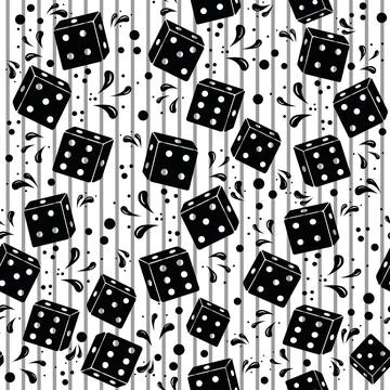Dice pattern, color vector illustration Stock Illustration