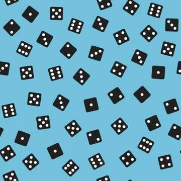 Dice pattern. Seamless vector background Stock Illustration