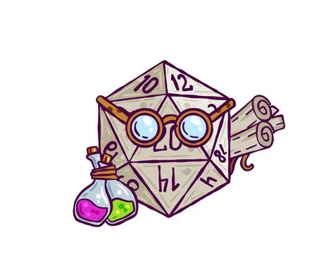 Dice for playing Dnd Stock Illustration