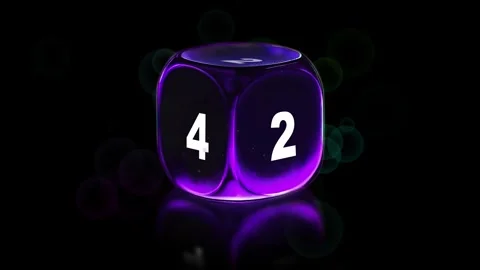 Dice - random number digits - purple Stock Footage 305290890