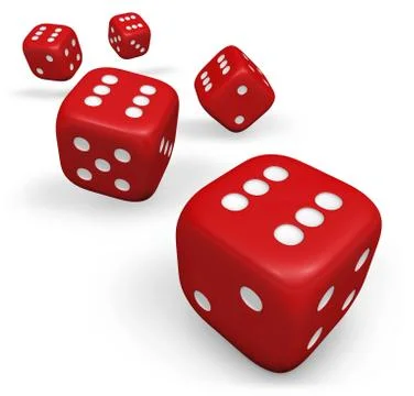 Dice red Illustrazione stock