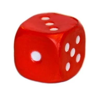 Dice red macro close up Stock Photos