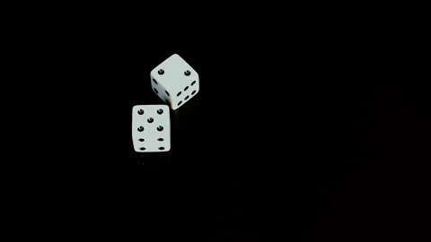 Dice Roll FIVE TWO Video stock 134573435