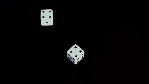 Dice Roll Four And Four Making 8 Stock Footage 248757794