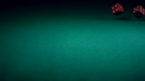 Dice Roll on the Game Table Stock-Footage 70637593