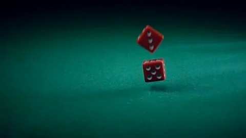 Dice Roll on the Game Table Stock-Footage 70637888