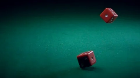 Dice Roll on the Game Table Stock-Footage 70638476