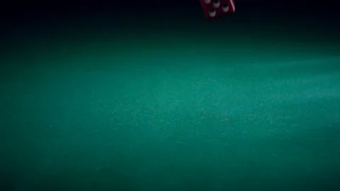 Dice Roll on the Game Table Stock-Footage 70677348