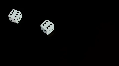 Dice Roll Six and Six Making Twelve Stock Footage 248757815