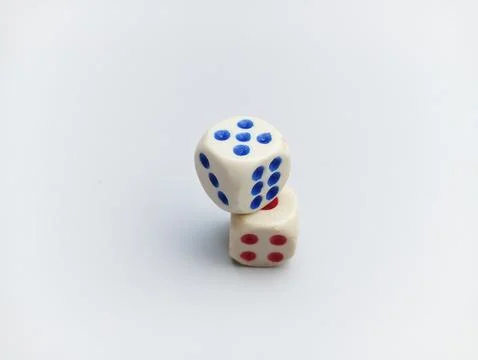 Dice rollers on white background  Stock Photos