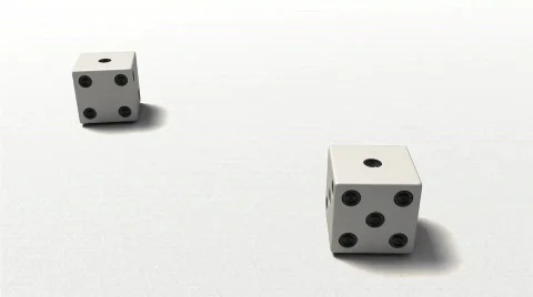 Dice rolling 2-6 Stock Footage 777207
