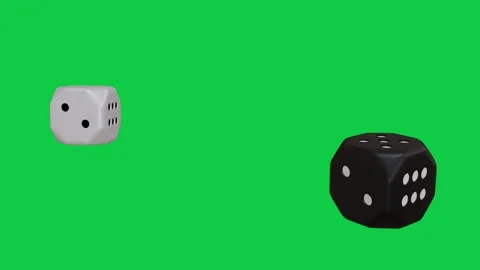 Dice rolling 3d animation Video stock 308324472
