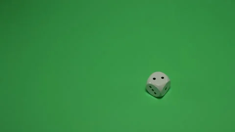 Dice Rolling number 2 on Green screen Chroma key pt3 of 6 Video stock 240159270