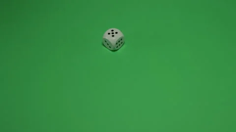 Dice Rolling number 5 on Green screen Chroma key pt3 of 12 Video stock 240174251