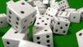 Dice rolling slow motion closeup DOF casino gambling gaming Vegas 4K 4k or 4k+ Resolution