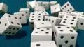 Dice rolling slow motion closeup DOF casino gambling gaming Vegas 4K 4k or 4k+ Resolution