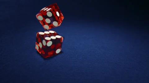 Dice rolling, Slow Motion Stock Footage