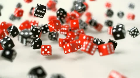 Dice rolling, Slow Motion Stock Footage