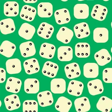 Dice Seamless Pattern. Gambling Texture Stock Illustration