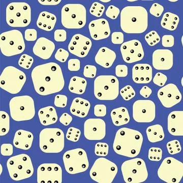 Dice Seamless Pattern. Gambling Texture Stock Illustration