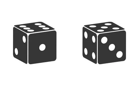 Dice six side face icon Stock Illustration