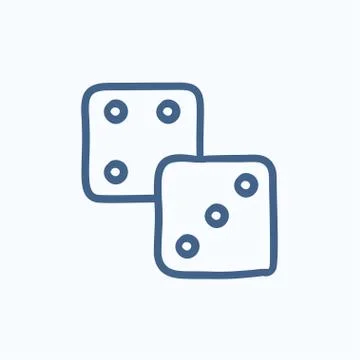 Dice sketch icon イラスト素材