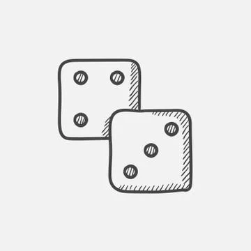Dice sketch icon イラスト素材