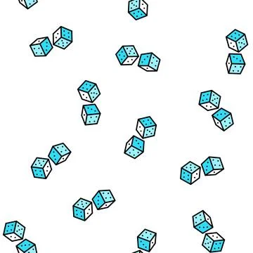 Dice slot game vector seamless pattern Illustrazione stock