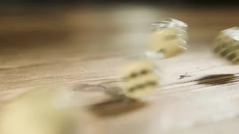 Dice in slow motion Stock Footage 132286450