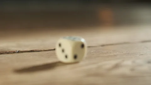 Dice in slow motion Stock Footage 132286495