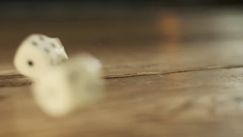 Dice in slow motion Stock Footage 132286536