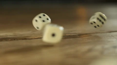 Dice in slow motion Stock Footage 132286621