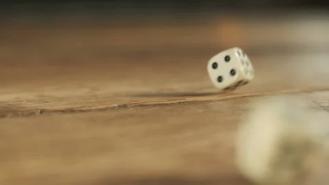 Dice in slow motion Stock Footage 132286770