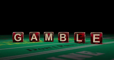Dice spell Gamble Stock Footage 308737021