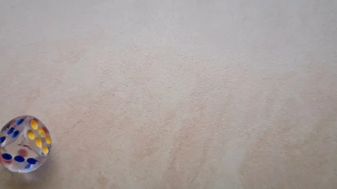 Dice spin on the floor. (slow motion footage 960fps) Stock Footage 111631590