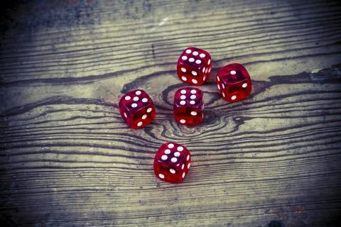Dice on the table Stock Photos
