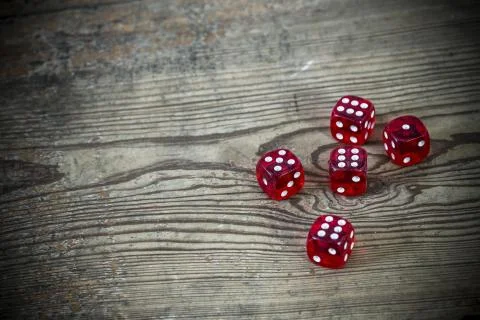 Dice on the table Stock Photos
