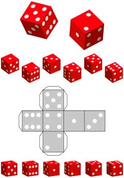Dice Template Stock Illustration