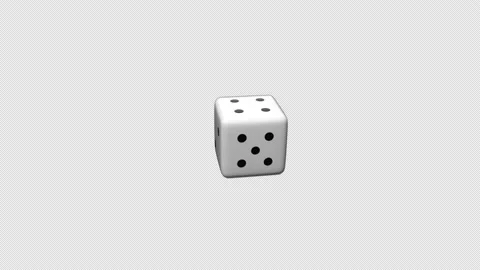 Dice Throw, Motion Graphics Elements 3D Object Stock Footage 204767257