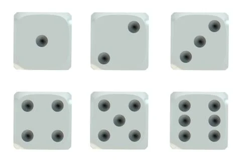Dice, top view Illustrazione stock