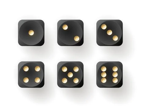 Dice of vector gambling games design, casino, craps and poker, tabletop or board Stockillustratie