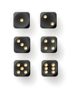 Dice of vector gambling games design, casino, craps and poker, tabletop or board Stock Illustration