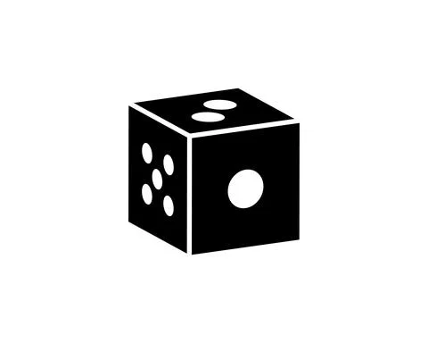 Dice vector icon. Cube symbol in isometric. Gambling concept. Vector illustra Stock Illustration